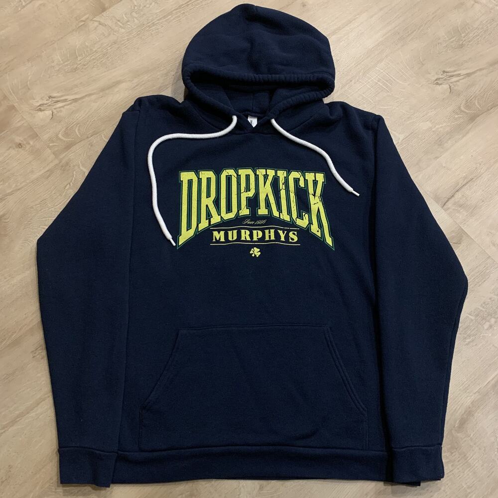 Dropkick Murphys Band Hoodie Skull Skeleton Women's 2XL XXL Navy Double Sided